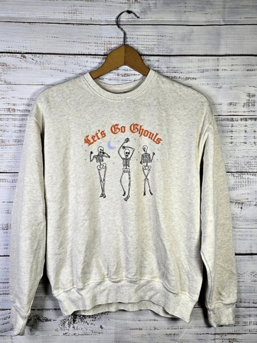 PINK Victoria’s Secret Let’s Go Ghouls Skeleton Halloween Sweatshirt S